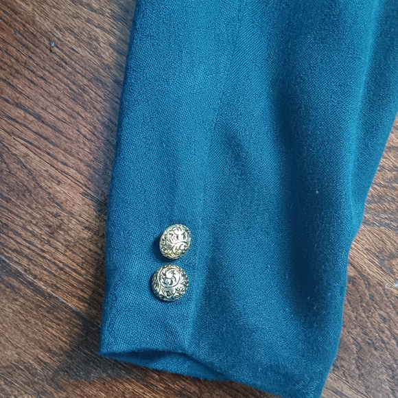 Vintage Casual Corner Teal Blazer (Plus) - Picture 3 of 6